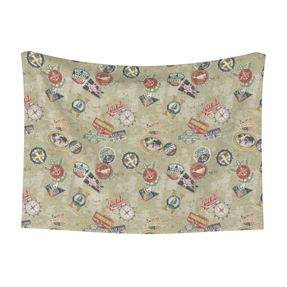 Naloa Marine Sailing Badges Dog Blanket, 3 Sizes Cat Blanket for Indoor Cats Large Medium Small Dog Gifts-Large