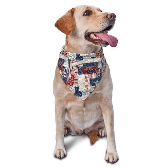 Naloa Marine Sailing Dog Bandanas 1PC Washable Triangle Dog Scarfs Premium Durable Fabric, for Small Medium Large Dogs and Cats