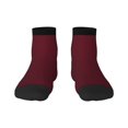 thumbnail image 1 of Naloa Maroon Ankle Socks for Women Non Slip Socks No Show Socks Classic Low Cut Casual Socks Casual Socks, 1 of 7