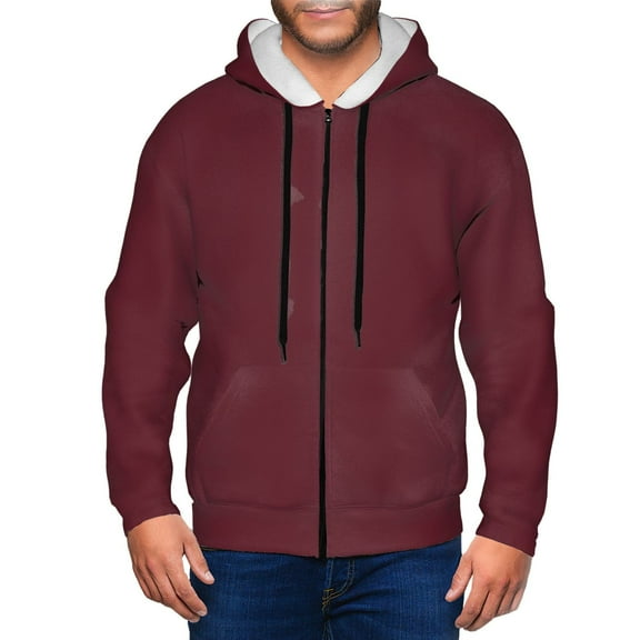 Naloa Maroon Men’s Hoodies, Zip up Hoodie, Sweatshirts,Hoodies for Men Sizes S-3XL-Medium