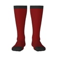 thumbnail image 1 of Naloa Maroon Thigh High Socks Extra Long Stretchy Sock Women Over Knee High Opaque Stocking Daily Wear, 1 of 6