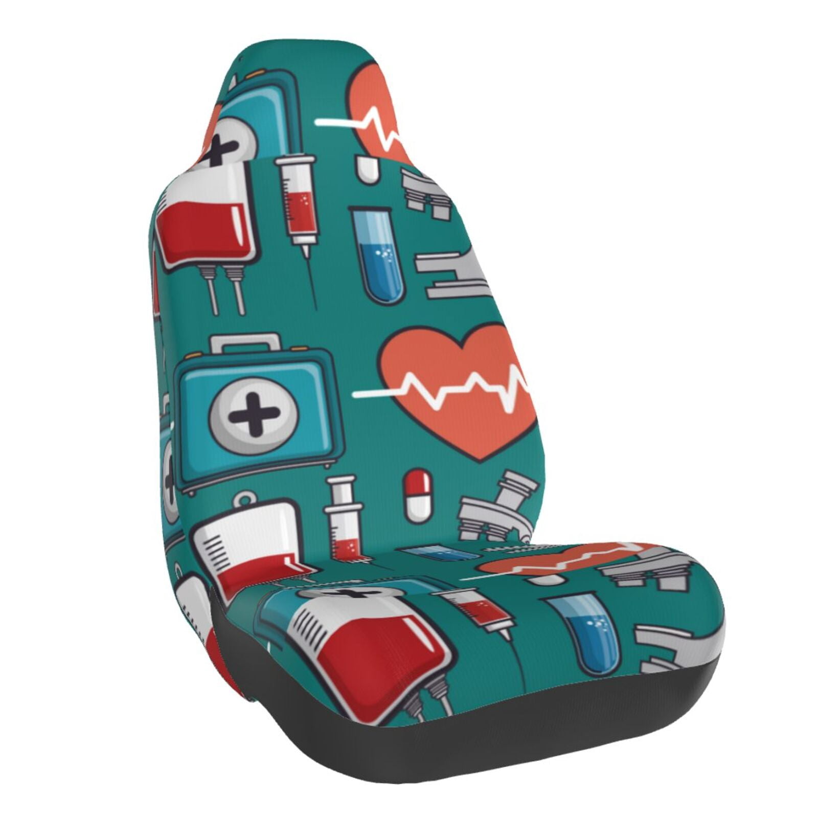Naloa Medical Elements Car Seat Covers Universal Front Seat Coves for Car Accessories ,Padded Car Covers for Automotive, SUV, Truck, and Van