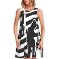 thumbnail image 1 of Naloa Memorial Day1 Print Women's Summer Spring Casual Beach Sundress,Vacation Sleeveless Tank Crewneck Loose Dresses, 1 of 7