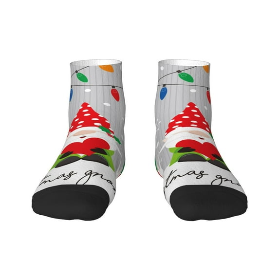 Naloa Merry Christmas Gnome1 Ankle Socks for Women Non Slip Socks No Show Socks Classic Low Cut Casual Socks Casual Socks