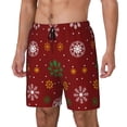 thumbnail image 1 of Naloa Merry Christmas Print Men Swim Trunks with Compression Liner ,Board Shorts,Men's Swim Shorts with Drawstring and Elastic Waistband-Medium, 1 of 6
