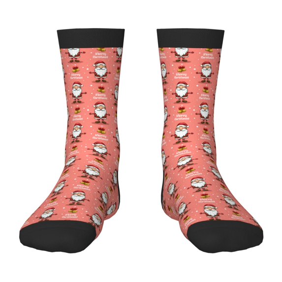 Naloa Merry Christmas Santa Claus Kids Socks Unisex Kids and Toddlers' Crew Socks, ,1 Pairs