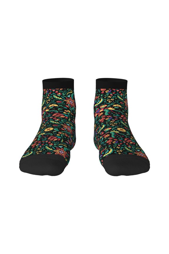 Mexican Flower 1 Ankle Socks for Women Non Slip Socks No Show Socks Classic Low Cut Casual Socks Casual Socks