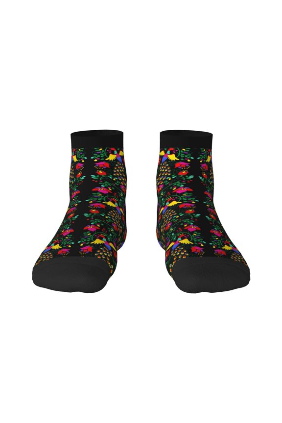 Mexican Flower 2 Ankle Socks for Women Non Slip Socks No Show Socks Classic Low Cut Casual Socks Casual Socks