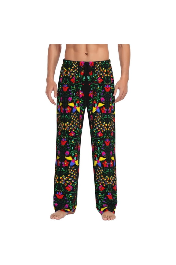 Mexican Flower 2 Pajama Pants Men, PJ Bottoms, Sleep & Lounge Pants-XX-Large