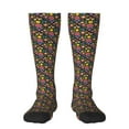 thumbnail image 1 of Naloa Mexican Folk Art Floral Knee Socks, High Socks Long Stretchy Sock Women Knee High Stocking, Long Socks for Women, 1 of 6