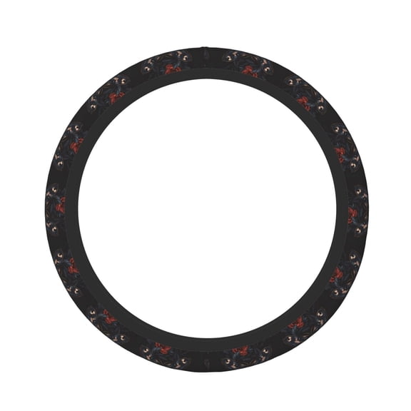 Naloa Midnight Butterfly Floral Dream Elastic Steering Wheel Cover, Auto Steering Wheel Cover  15 Inch, Fit Suvs,Vans Cars,Trucks