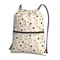 thumbnail image 1 of Naloa Milk Tea Drawstring Backpack String Bag Cinch Water Resistant for Gym Shopping Sport Yoga, 1 of 6