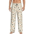 thumbnail image 1 of Naloa Milk Tea Pajama Pants Men, PJ Bottoms, Sleep & Lounge Pants-Large, 1 of 6