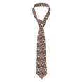 thumbnail image 1 of Naloa Milk Tea Print Solid Color Tie Formal Necktie for Men，Suitable for business, daily life, work, 1 of 5