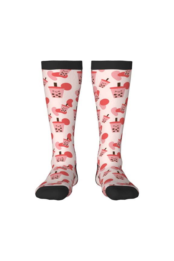 Milk Tea Thigh High Socks Extra Long Stretchy Sock Women Over Knee High Opaque Stocking Daily Wear