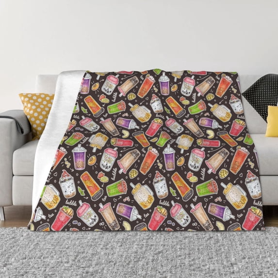 Naloa Milk Tea6 Flannel Blankets - Thick and Warm Blanket for Winter, Soft Fuzzy Plush King Blanket for All Seasons80"x60"