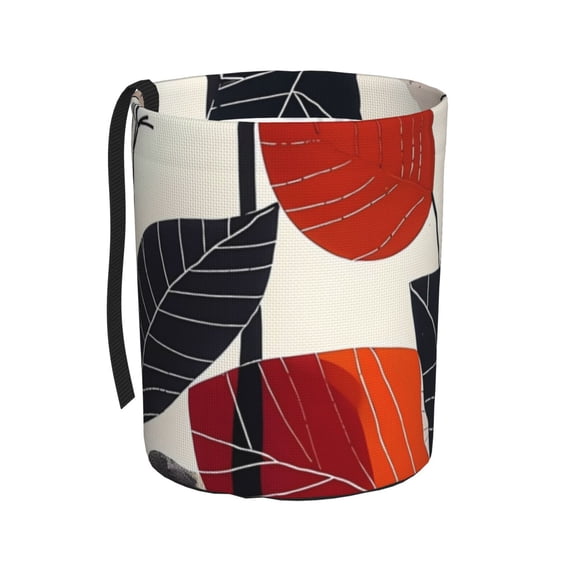 Naloa Modern Abstract Leaf Pattern Car Trash Can Garbage Car Accessories Trash Can Car Waste Bin for for Driver and Passenger Any Vehicle