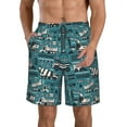 thumbnail image 1 of Naloa Modern Excavator Men's Beach Shorts, Surfing shorts, Swim trunks, Quick Dry Swim Trunks for Surfing Beach Fun - 3X-Large, 1 of 9