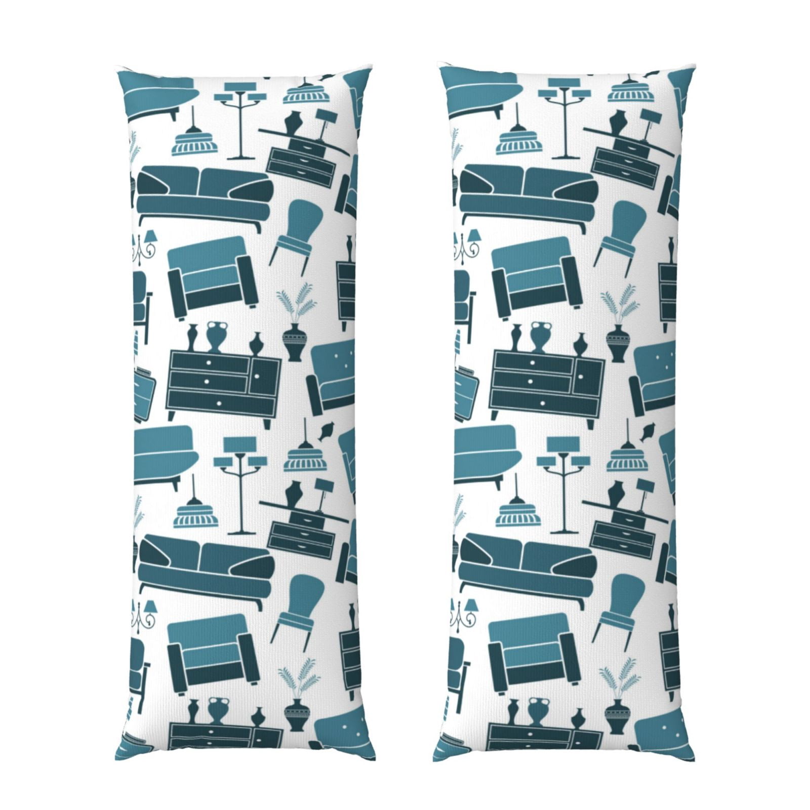 Naloa Modern Furniture Super Soft 20x60 Body Pillow Case,Long Side Hidden Zipper（PILLOWS ARE NOT INCLUDED）