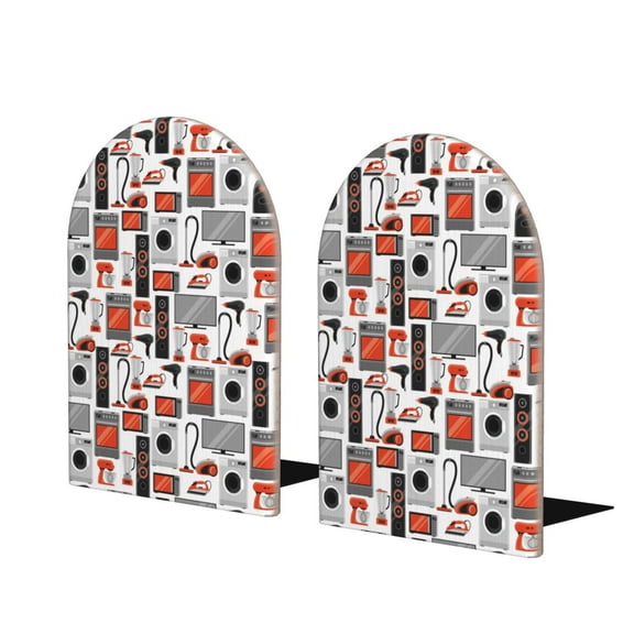 Naloa Modern Life 2 Pcs Bookend Large Capacity Office Book Ends for Home Office Library School Study Decoration