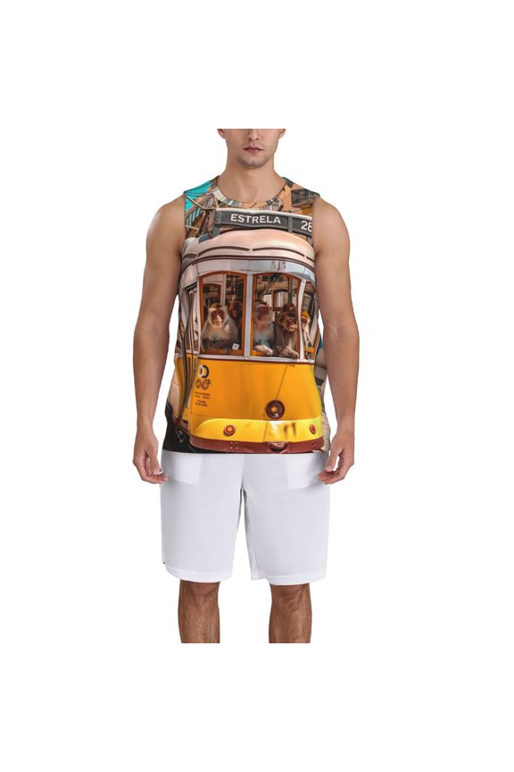 Modern Urban Monkey Basketball Jersey Reversible Men's Mesh Athletic Sports Shirts Training Practice S-4XL3X-Large