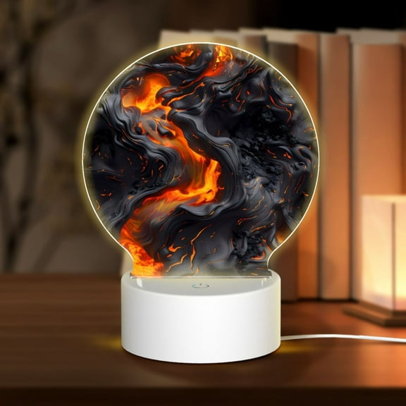Naloa Molten Lava Abstract Flow Acrylic LED Night Light Custom LED Lights Personalized Nightlight Customized Gifts for Family Couples Friends