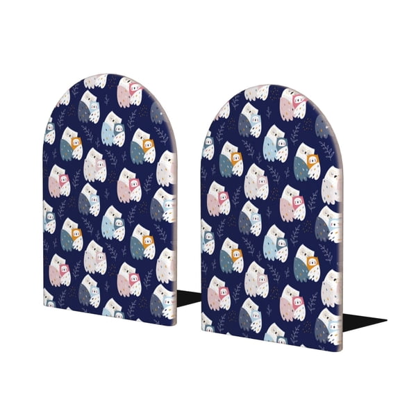 Naloa Mom And Baby Owls 2 Pcs Bookend Large Capacity Office Book Ends for Home Office Library School Study Decoration