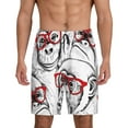 thumbnail image 1 of Naloa Monkey Men's Short Pajama Pants, Lounge Comfort Shorts with Elasticized Waistband and Side Pockets - 3X-Large, 1 of 9