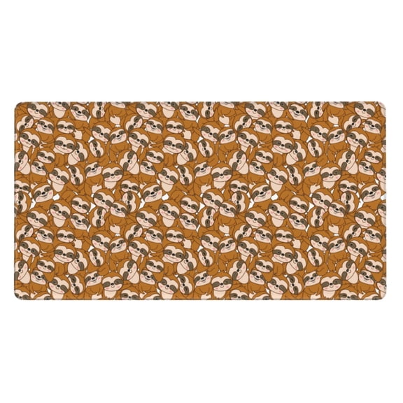 Naloa Monkey Sloth Gaming Mouse Pad Large Mouse Mat Long Extended Desk Pad Non-Slip Rubber Mice Pads Stitched Edges Thin Pad (16x29.5 Inch)