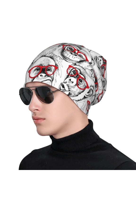 Monkey Soft Beanie Hat, Knit Beanie Daily Beanie in Fine Knit for Women Men Winter Travel, Outdoor