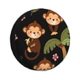 thumbnail image 1 of Naloa Monkeys Swinging from Palms PVC Leather Spare Tire Wheel Cover for Car Truck SUV Camper Trailer Universal Fit many size17 inch, 1 of 6
