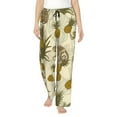 thumbnail image 1 of Naloa Monkeys and Pinealpples Print Women’s Ultra-Soft Comfy Pajama Lounge Pants with Pockets & Drawstring, 1 of 8