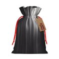 thumbnail image 1 of Naloa Monochrome Abstract Lines Drawstring Christmas Bags, 3D Xmas Gift Bags, Christmas Wrapping Bags, Xmas Goodie Bags, Treat Pouch Bags, Party Favor Bags-Medium, 1 of 9