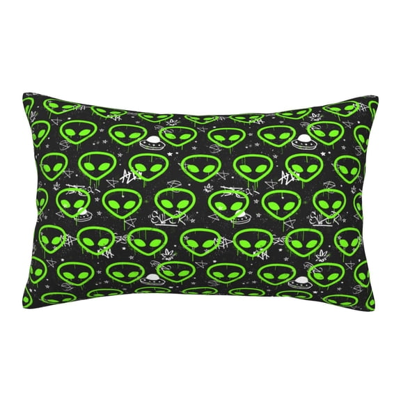 Naloa Monster Neon Head Pillowcase, Cool Pillowcase, Lightweight, Breathable, Skin Friendly Pillowcase, Hidden Zipper (No pillow core)-16"x24"