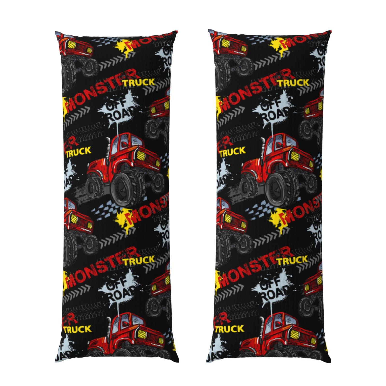 Naloa Monster Truck Super Soft 20x60 Body Pillow Case,Long Side Hidden Zipper（PILLOWS ARE NOT INCLUDED）
