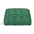 thumbnail image 1 of Naloa Monstera Leaves Leather Makeup Bag for Purse Travel, Portable Small Cosmetic Organizer for Women and Girls, Make up Bag with Zipper, 1 of 8