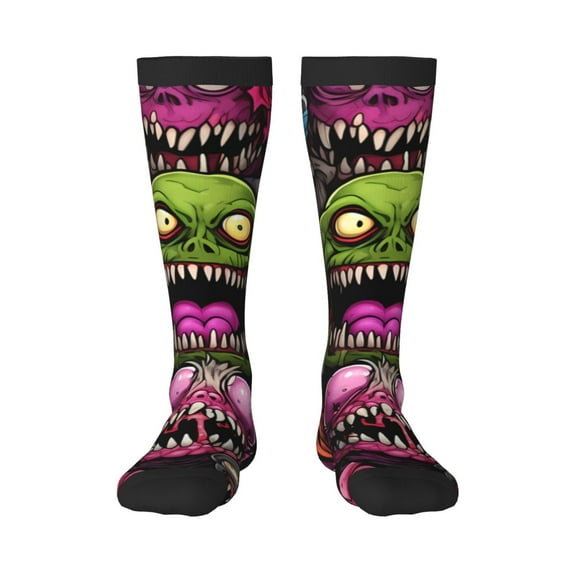 Naloa Monstrous Cartoon Characters Knee Socks, High Socks Long Stretchy Sock Women Knee High Stocking, Long Socks for Women