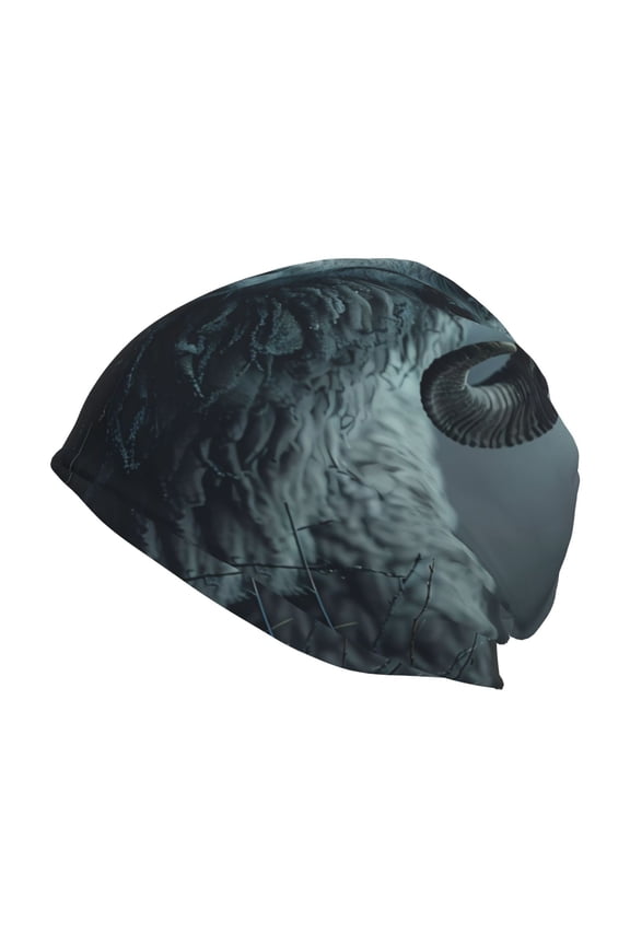 Moody Ram Portrait Beanie for Men Women Knitted Unisex Winter Hat Beanies Cap Knit Cuffed Beanies Hats