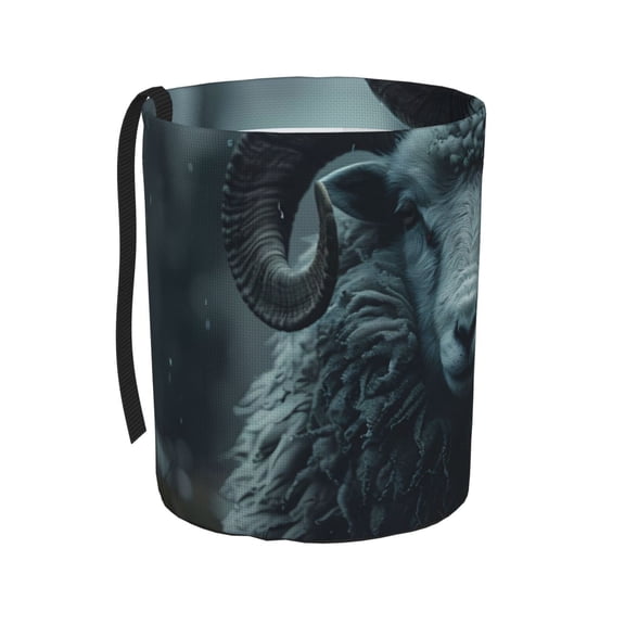 Naloa Moody Ram Portrait Car Trash Can Garbage Car Accessories Trash Can Car Waste Bin for for Driver and Passenger Any Vehicle