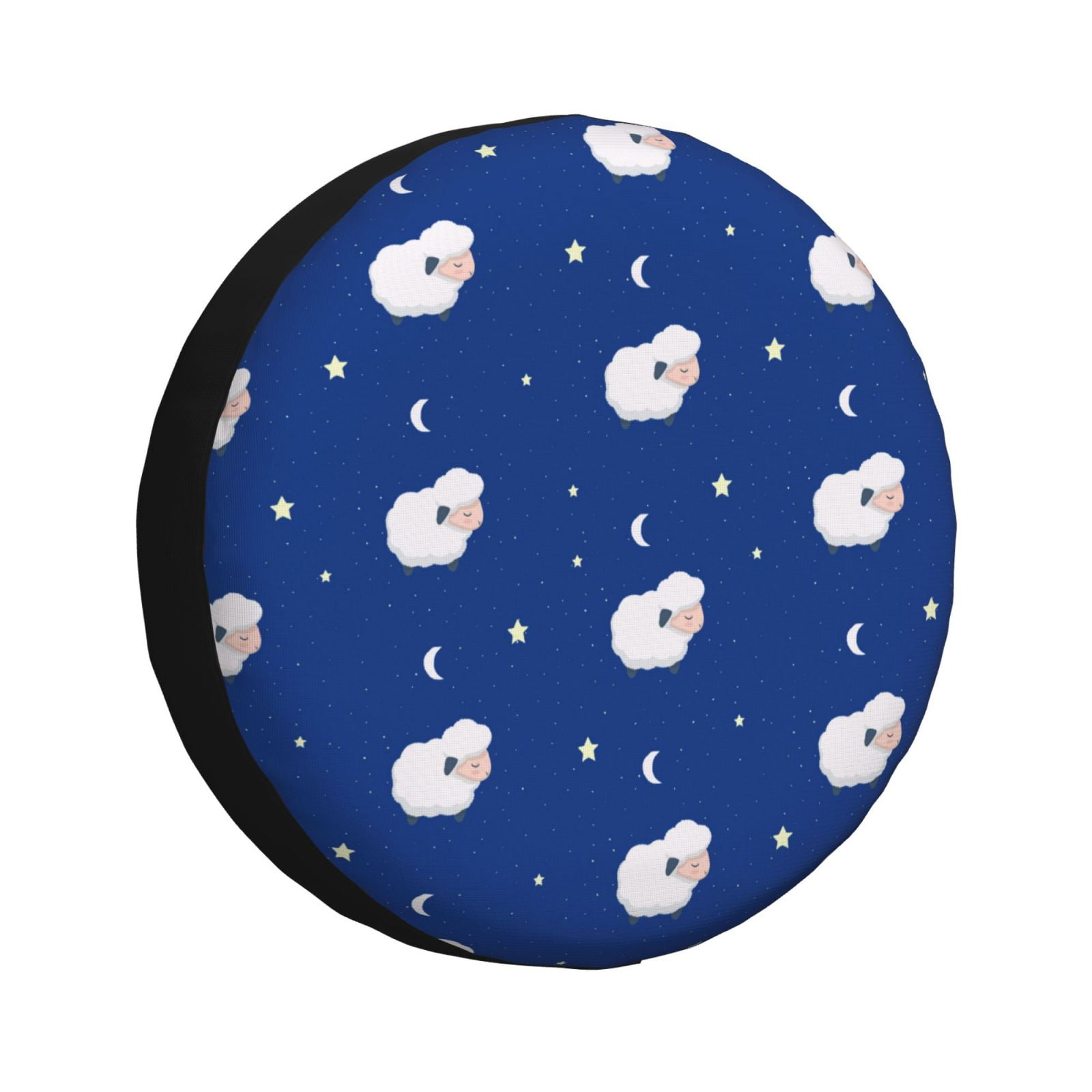 Naloa Moon Lamb PVC Leather Spare Tire Wheel Cover for Car Truck SUV