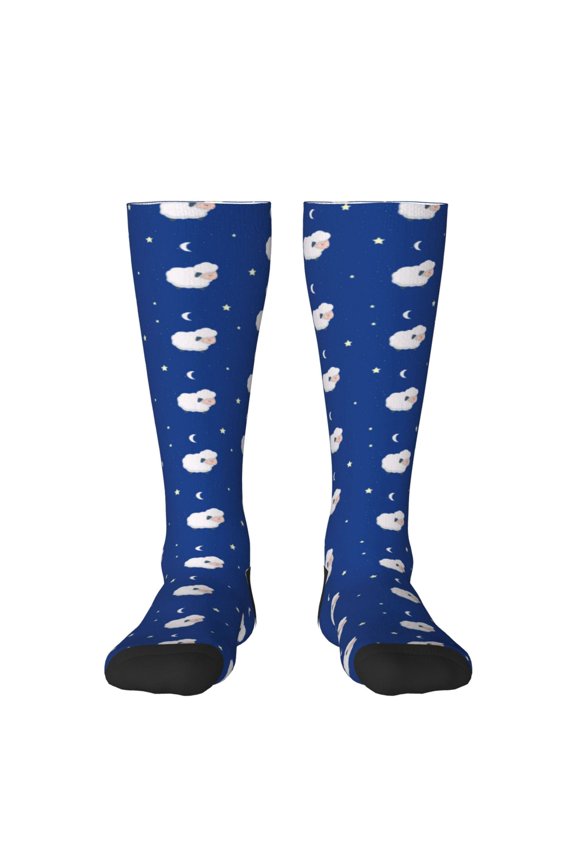 Moon Lamb Thigh High Socks Extra Long Stretchy Sock Women Over Knee High Opaque Stocking Daily Wear