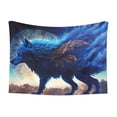 thumbnail image 1 of Naloa Moonlit Blue Wolf Dog Blanket, 3 Sizes Cat Blanket for Indoor Cats Large Medium Small Dog Gifts-Large, 1 of 8