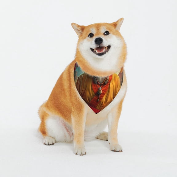 Naloa Moonlit Hairless Cat Monk Dog Bandana Custom Dog Scarf Breathable Puppy Kerchief with Adjustable Bandana Bib for Dog and Cat-XX-Large