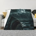thumbnail image 1 of Naloa Moonlit Night Sky Shark Flannel Blankets - Thick and Warm Blanket for Winter, Soft Fuzzy Plush King Blanket for All Seasons40"x30", 1 of 6