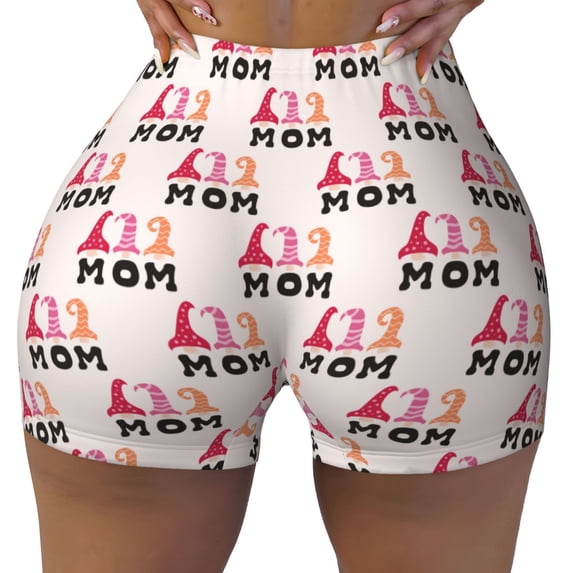 Naloa Mothers Day Biker Shorts for Women Seamless Scrunch Short Women’s Yoga Shorts for Gym Running Sport Shorts - Medium