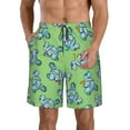 thumbnail image 1 of Naloa Motorcycle Riding Dinosaur Men's Beach Shorts, Surfing shorts, Swim trunks, Quick Dry Swim Trunks for Surfing Beach Fun - Large, 1 of 9
