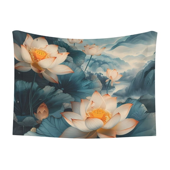 Naloa Mountain Lotus Serenity Dog Blanket, 3 Sizes Cat Blanket for Indoor Cats Large Medium Small Dog Gifts-Small