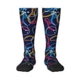 thumbnail image 1 of Naloa Multicolor Bowling Thigh High Socks Extra Long Stretchy Sock Women Over Knee High Opaque Stocking Daily Wear, 1 of 6