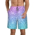 thumbnail image 1 of Naloa Multicolor Glitter Men's Beach Shorts, Surfing shorts, Swim trunks, Quick Dry Swim Trunks for Surfing Beach Fun - 3X-Large, 1 of 9