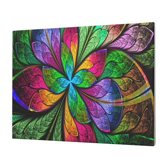 Naloa Multicolored Beautiful Flower Print Canvas Picture,Wall Pictures, Modern Decorative Poster,Art Prints for Bedroom, Toilet, 40 x 30 cm, Built-in Wooden Frame
